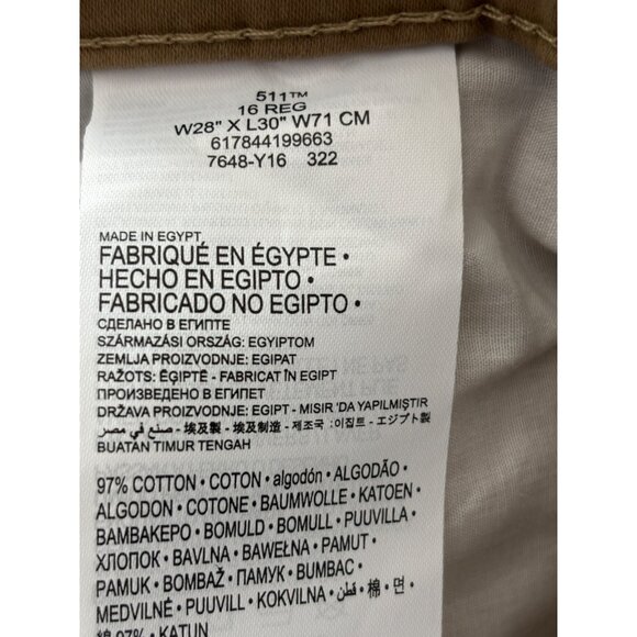 Levi's Strauss & Co. 511  All Seasons Tech Jeans Slim Size 16 -NWT - Picture 12 of 13